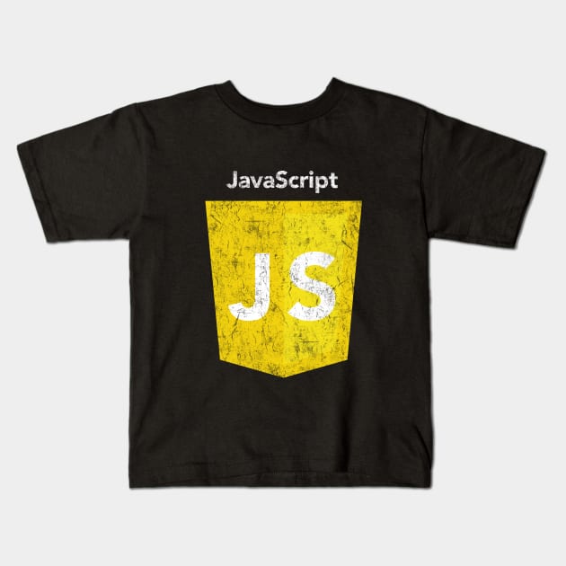 Vintage JavaScript Logo Kids T-Shirt by vladocar